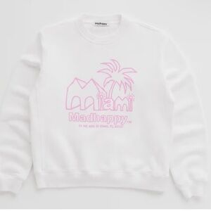 Madhappy Exclusive NWT Crewneck with Pink Miami Graphic